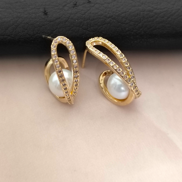 Pearl AD Bali - AD Earrings - Sparkleeng Jewels