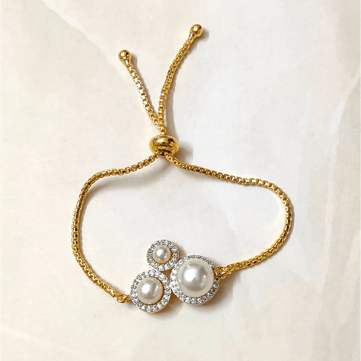 Pear & Zircon Loose Bracelet - Sparkleeng Jewels