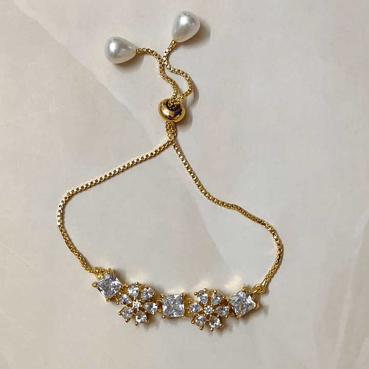 Gold Plated CZ Bracelet - Sparkleeng Jewels