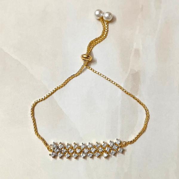 Two Tone AD Bracelet - Sparkleeng Jewels