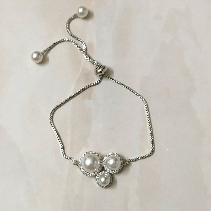 Pear & Zircon Loose Bracelet - Sparkleeng Jewels