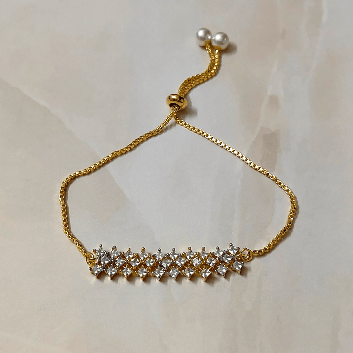 Two Tone AD Bracelet - Sparkleeng Jewels