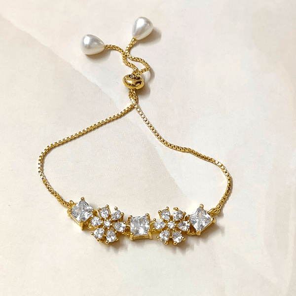 Gold Plated CZ Bracelet - Sparkleeng Jewels