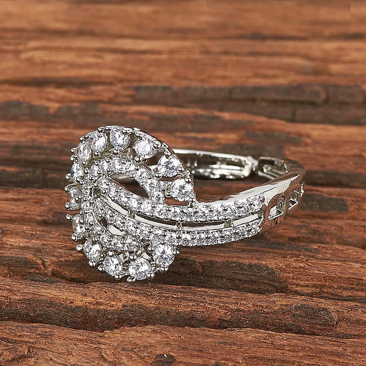 Cubic Zircona Adjustable Ring - Sparkleeng  Jewels