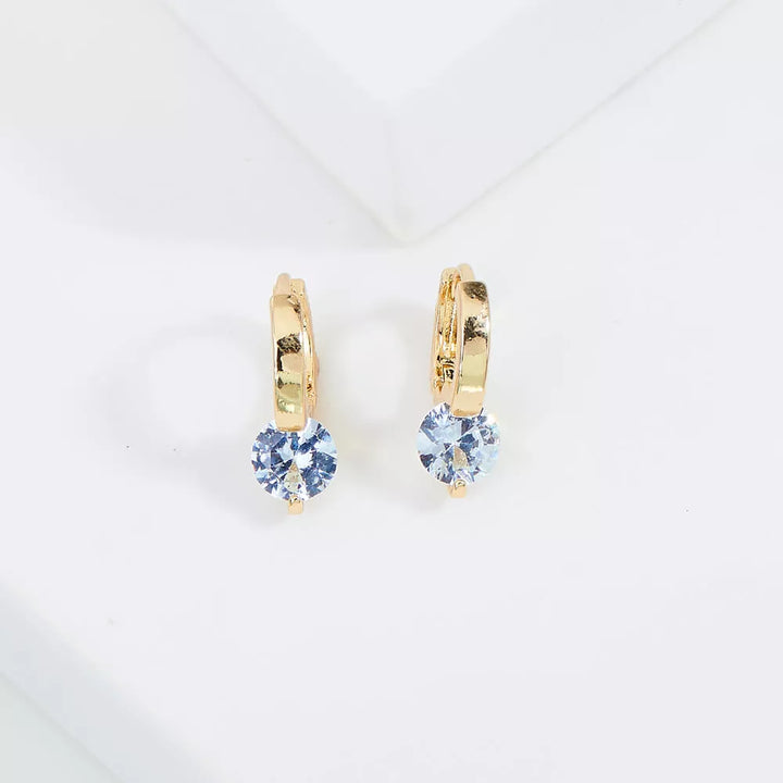 AD Solitaire Bali Earrings - Sparkleeng  Jewels