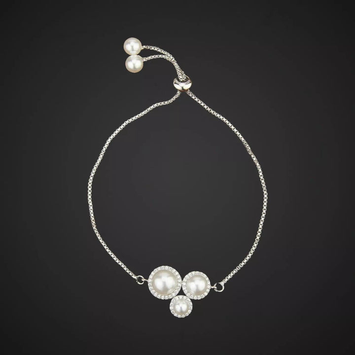 Pear & Zircon Loose Bracelet - Sparkleeng  Jewels