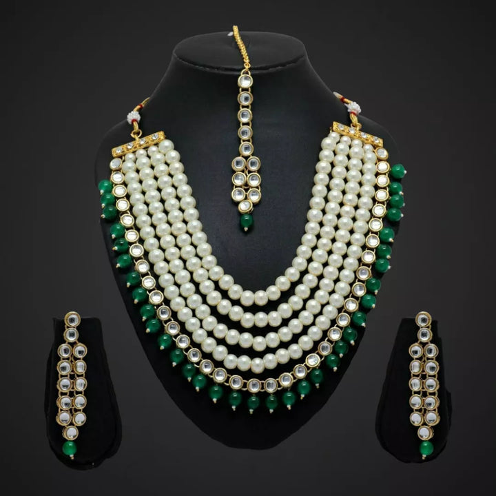 Kundan Moti Rani Haar Set - Sparkleeng  Jewels