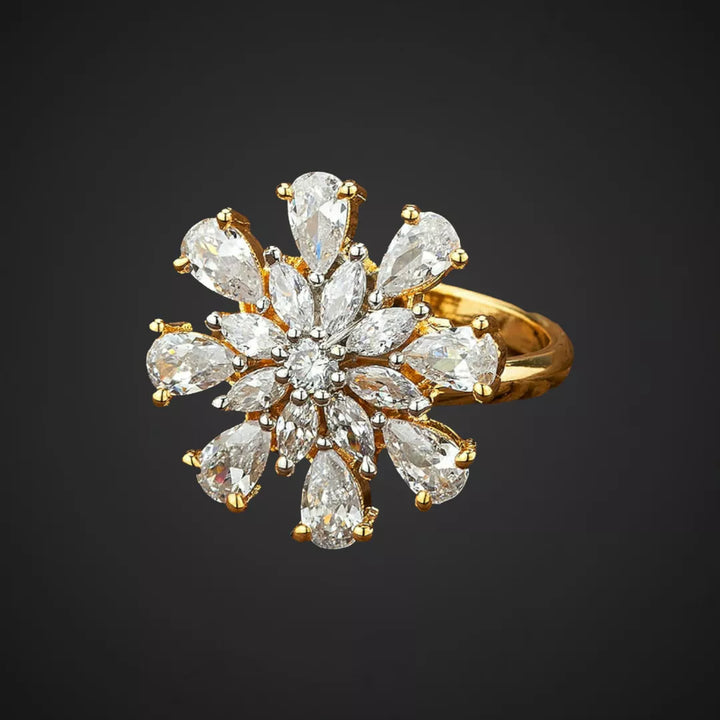 Blossom Adjustable Ring - Sparkleeng  Jewels