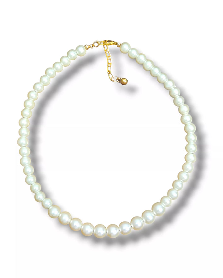 Minimal Pearl Necklace - 8 &10mm - Sparkleeng  Jewels