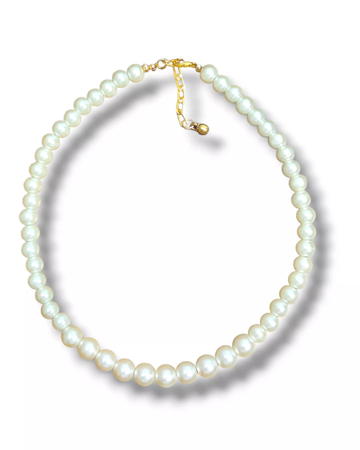 Minimal Pearl Necklace - 8 &10mm - Sparkleeng  Jewels