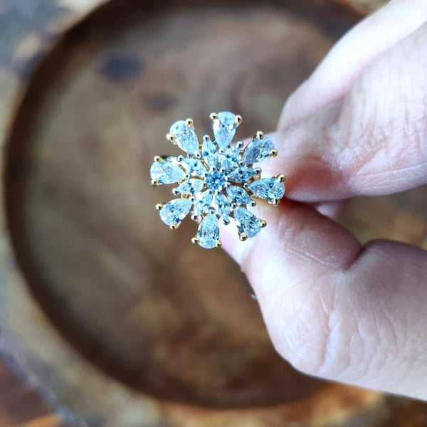 Blossom Adjustable Ring - Sparkleeng  Jewels