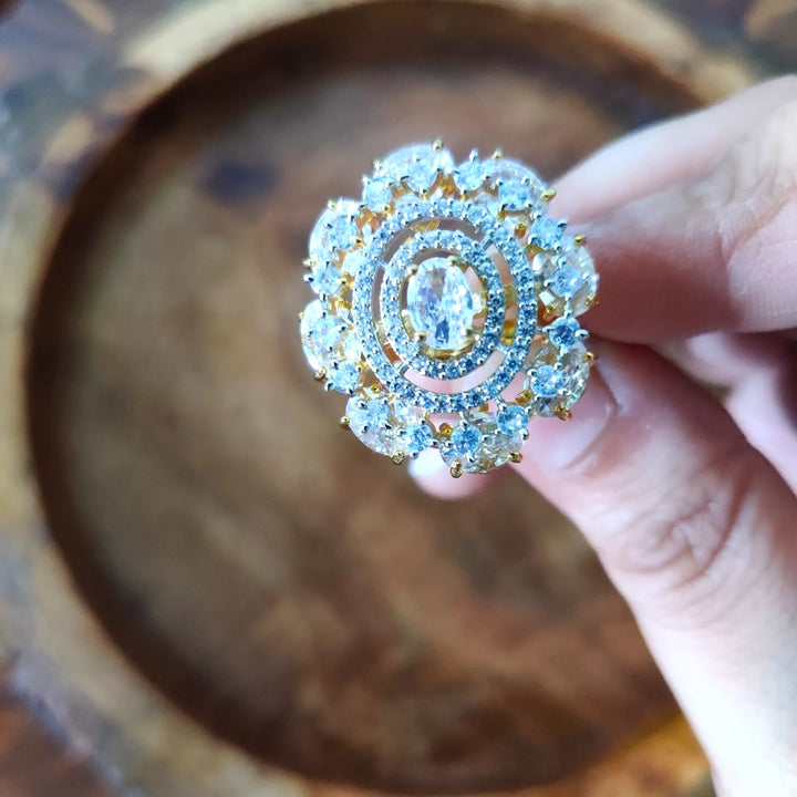 AD Cocktail Ring - Sparkleeng  Jewels