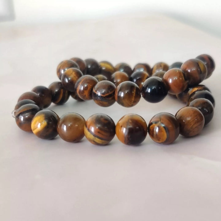 Balance Bead - Tiger Eye Semi Precious Gem Stone Bracelet - Sparkleeng Jewels