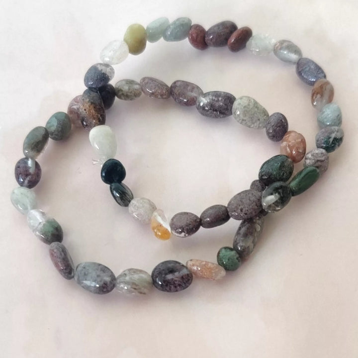 Energy Renewal - Ocean Jasper Semi Precious Gemstone Bracelet - Sparkleeng Jewels