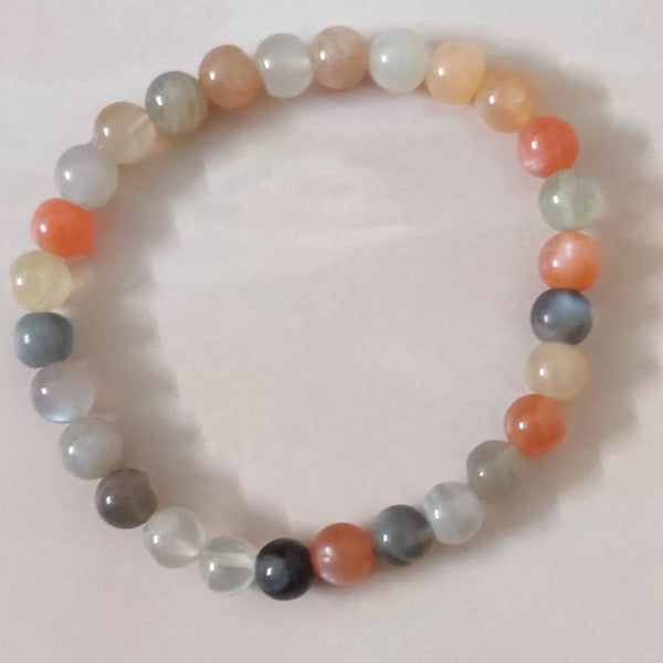 Emotional Balance - Moonstone Semi Precious Gem Stone Bracelet - Sparkleeng Jewels