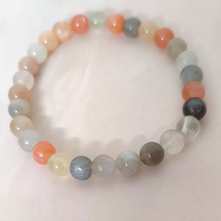 Emotional Balance - Moonstone Semi Precious Gem Stone Bracelet - Sparkleeng Jewels