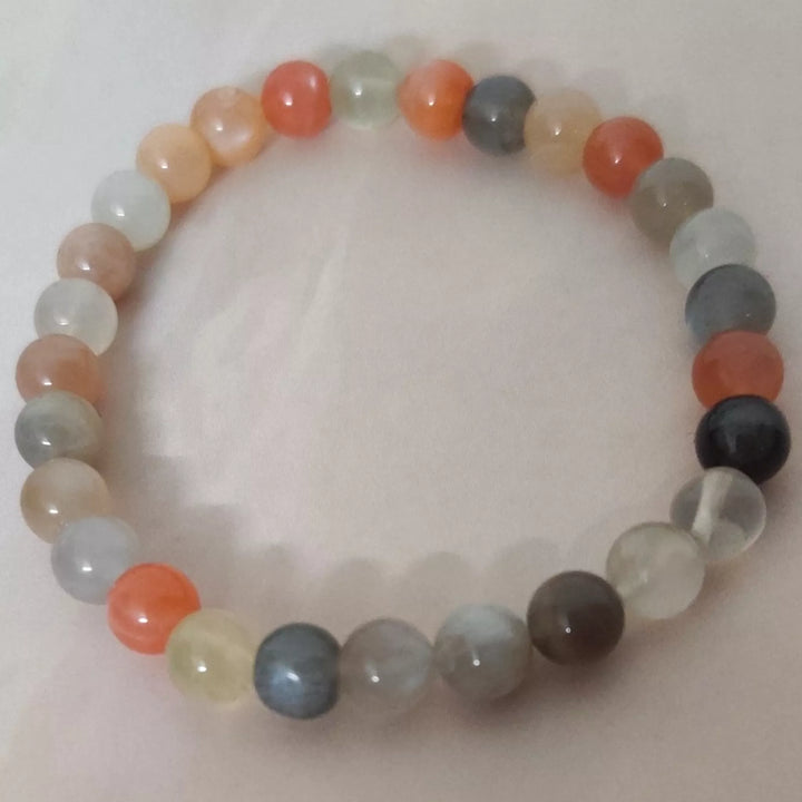 Emotional Balance - Moonstone Semi Precious Gem Stone Bracelet - Sparkleeng Jewels