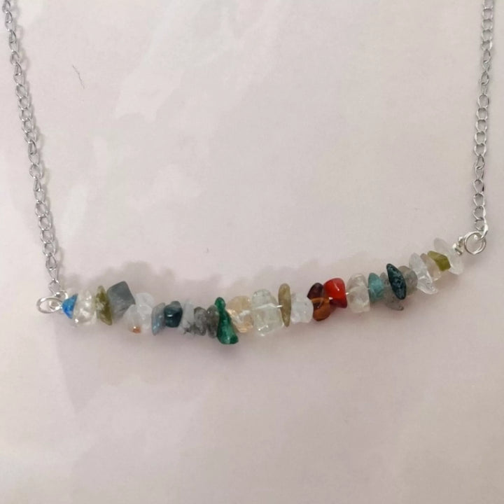 Energy Stones - Uncut Semi Precious Gemstones Necklace - Sparkleeng Jewels