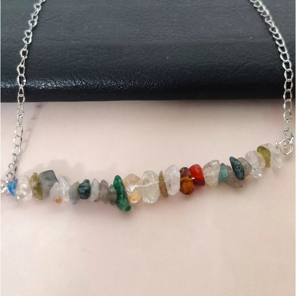 Energy Stones - Uncut Semi Precious Gemstones Necklace - Sparkleeng Jewels