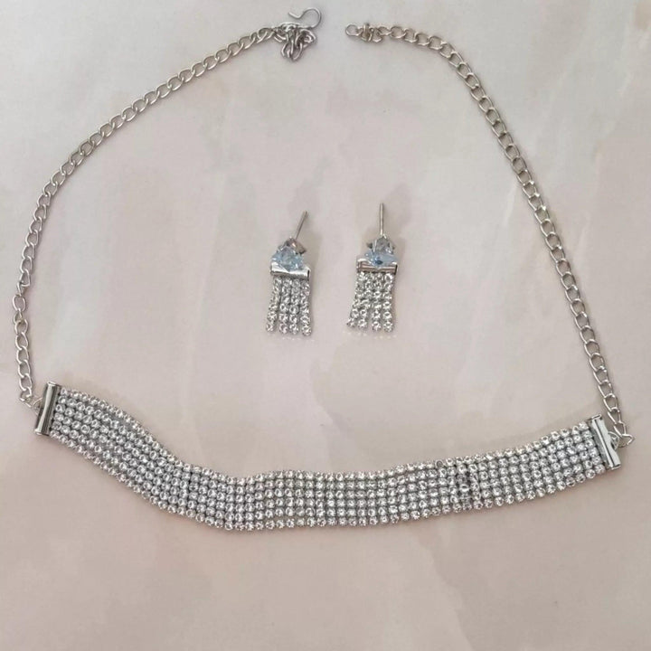 CZ - Layered Choker Set - Sparkleeng Jewels