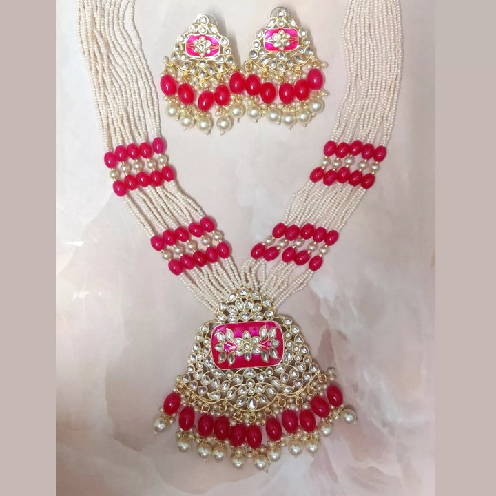 Meenakari Moti Rani Haar with Gold Plating - Sparkleeng Jewels