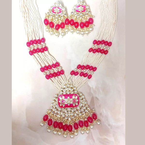 Meenakari Moti Rani Haar with Gold Plating - Sparkleeng Jewels