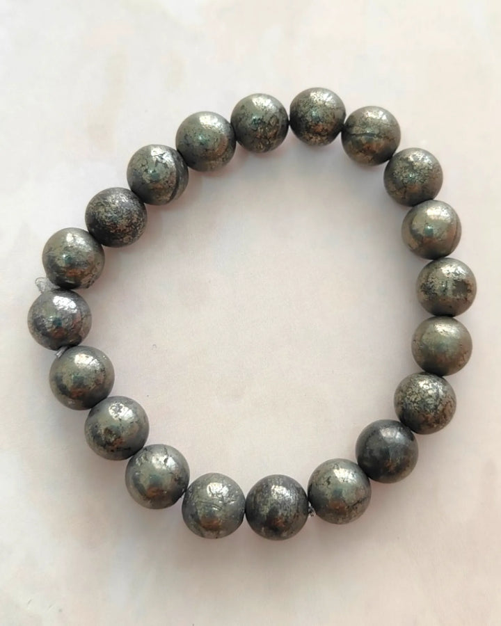 Manifestation Bracelet - Pyrite Semi-Precious Gem Stones Bracelet - Sparkleeng Jewels