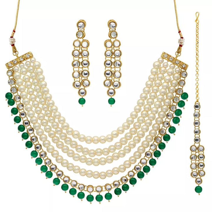 Kundan Moti Rani Haar Set - Sparkleeng  Jewels